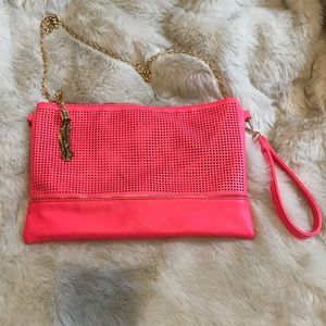 Hot Pink crossbody/wristlet